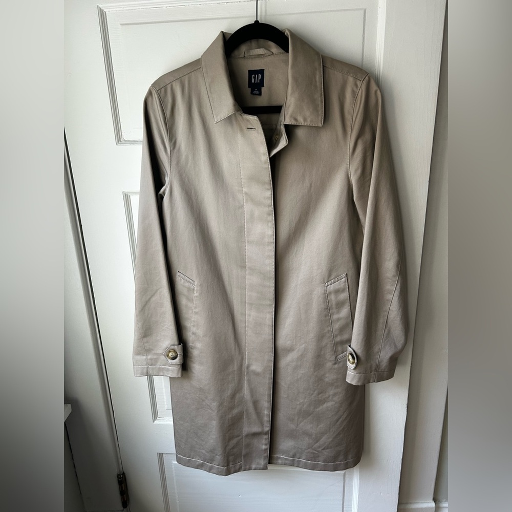 Vintage Gap Mid Length Khaki Trench Coat Medium